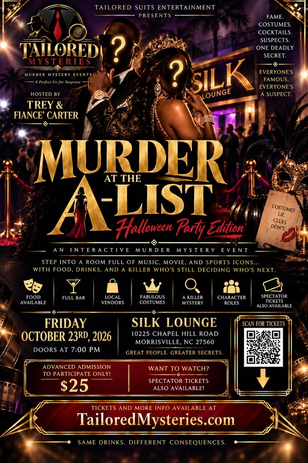 Murder at the A-List flyer